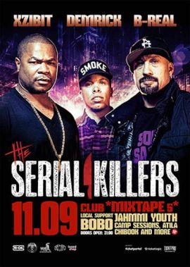Cypress Hill и X Zibit a.k.a.The Serial Killers с нова дата и място