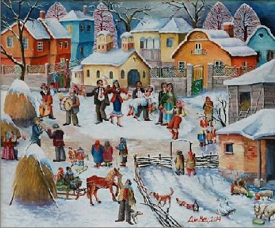 "Първи сняг" с картините на Димитър Вецин