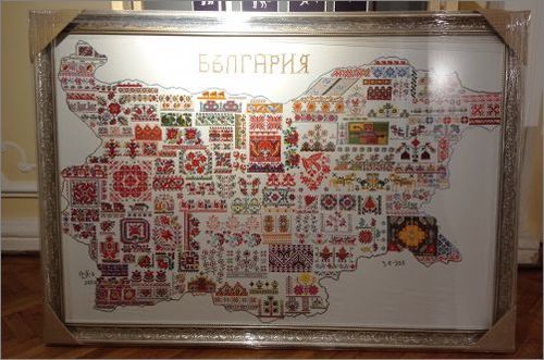 Карта на България със 144 шевици е дарена на Националния етнографски музей