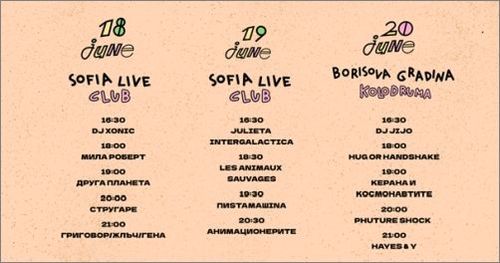 Sofia Live Festival се мести на закрито в първите два дни