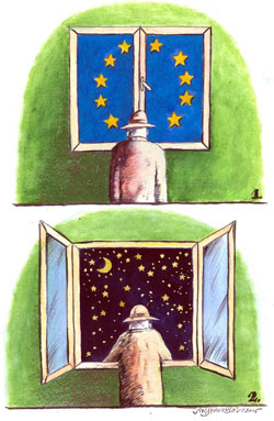 Евро Сапиенс или Европейският съюз през погледа на карикатуристите