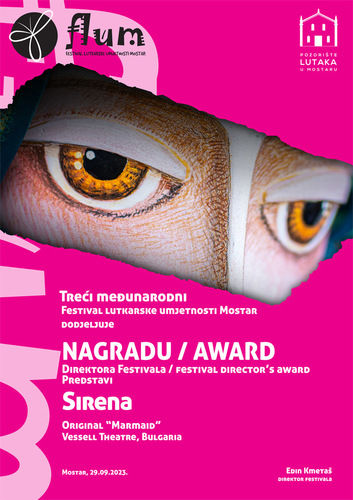 Театър "Весел" с отличие от Фестивала „Flum’ 23” в Босна и Херцеговина