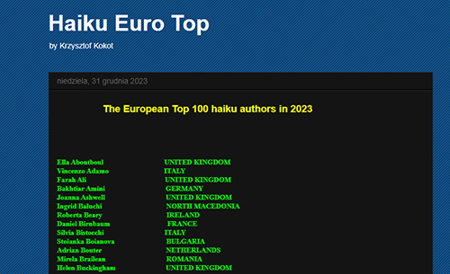 Седем българи в Топ 100 за най-креативен хайку автор в Европа