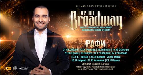 Концерт-спектакълът Live on Broadway с  Рафи Бохосян тръгва на турне в страната
