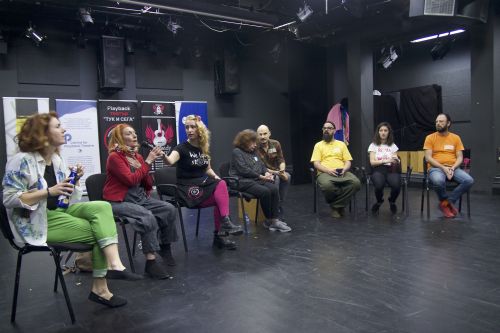 Артисти пресъздадоха историите на публиката в BG Playback театрален фестивал 2024 в НБУ